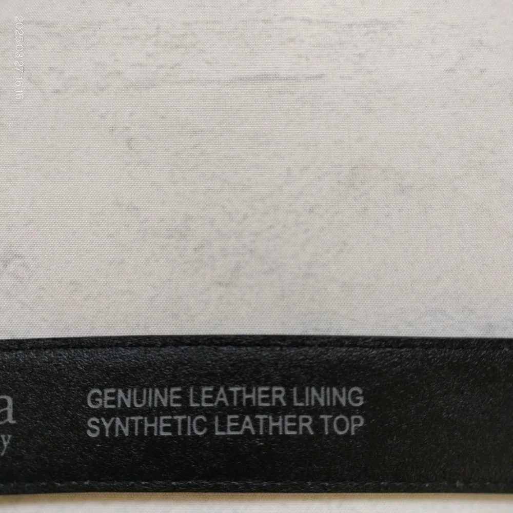 Columbia Men's Trinity Belt Black Silver Buckle Leather Lining Classic Business